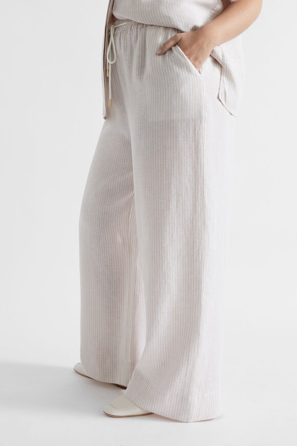 Linen Pinstripe Pant  Frappe Stripe  hi-res