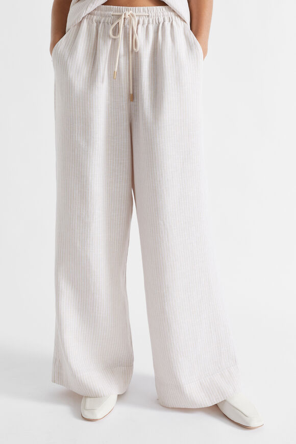 Linen Pinstripe Pant  Frappe Stripe  hi-res