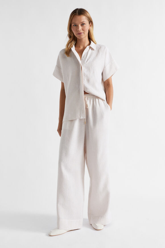 Linen Pinstripe Pant  Frappe Stripe  hi-res