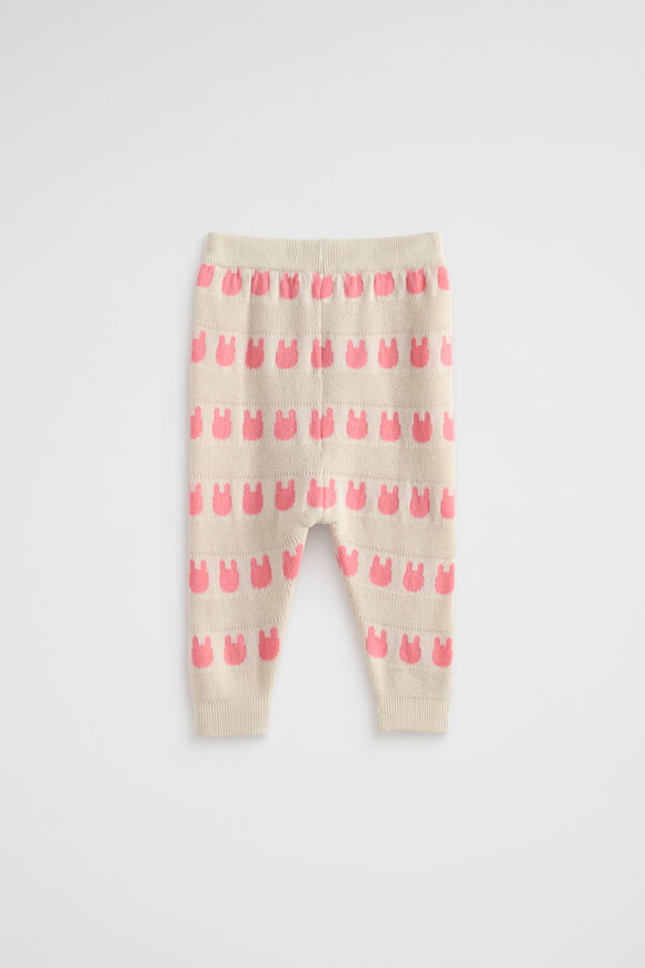 Bunny Jacquard Pant  Peach  hi-res