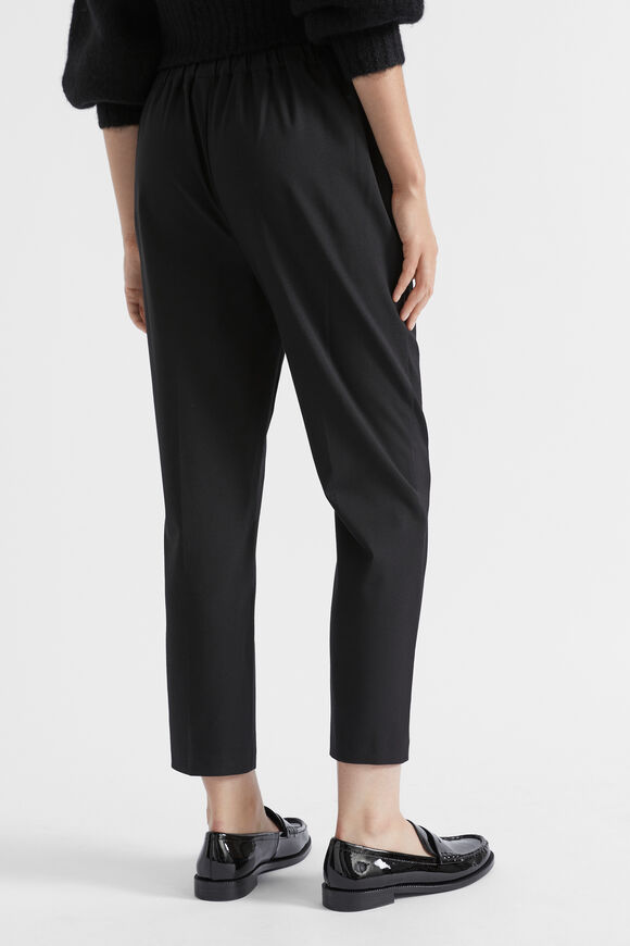 Slim Leg Elasticated Pant  Black  hi-res