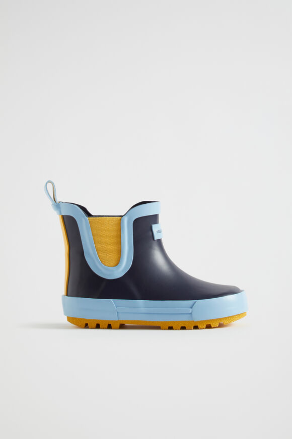 Colourblock Short Gumboot  Navy  hi-res