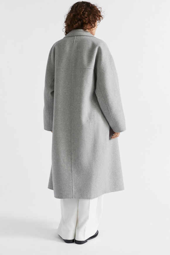 Wool Blend Classic Coat  Silver Marle  hi-res