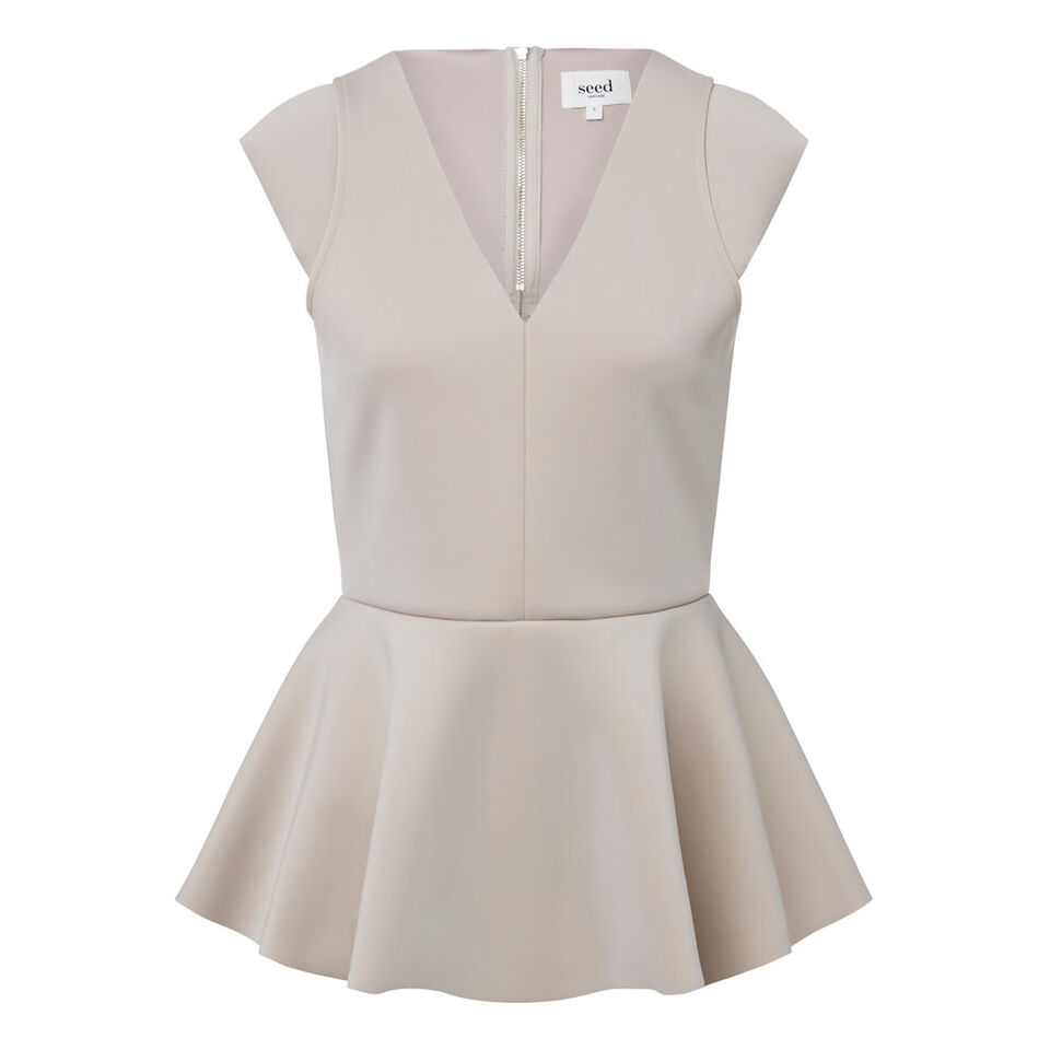 Peplum Scuba Top  