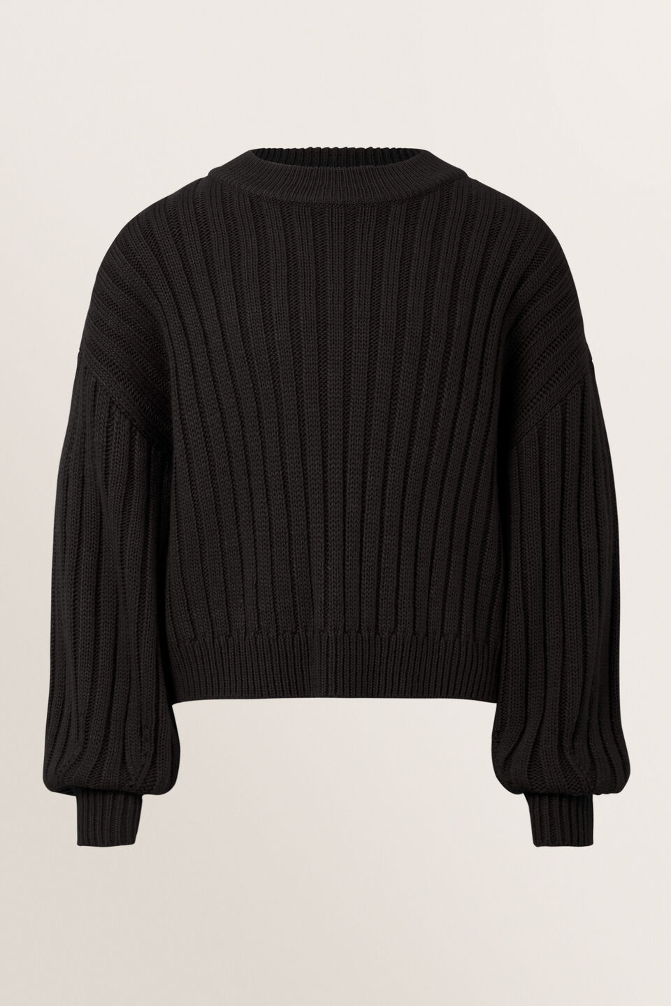 Rib Sweater  Black