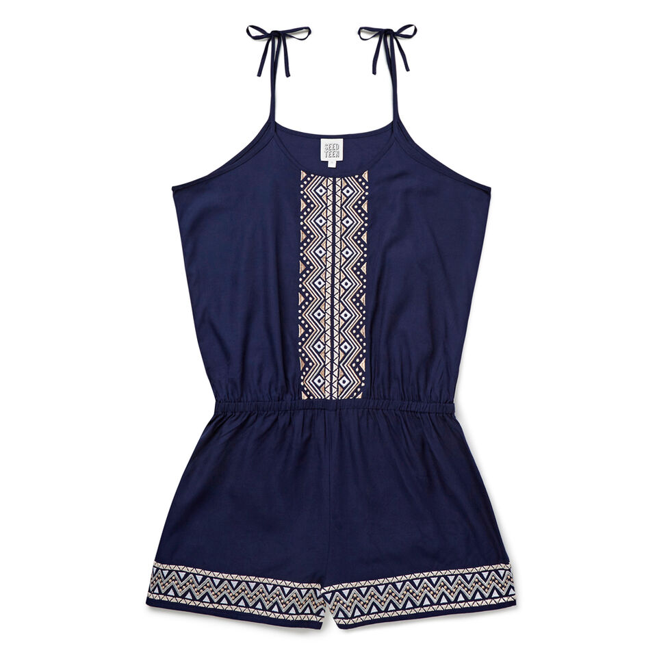 Embroidered Playsuit  