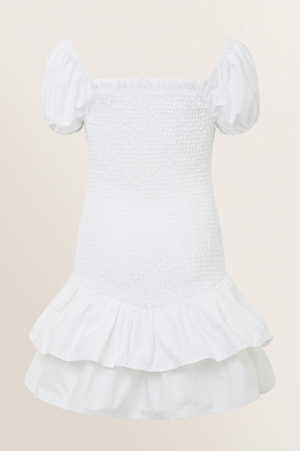 Poplin Dress  White