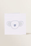 Small Pink Koala Card  Multi  hi-res