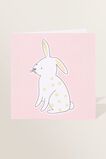 Small Spot Bunny Card  Multi  hi-res
