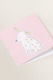 Small Spot Bunny Card  Multi  hi-res