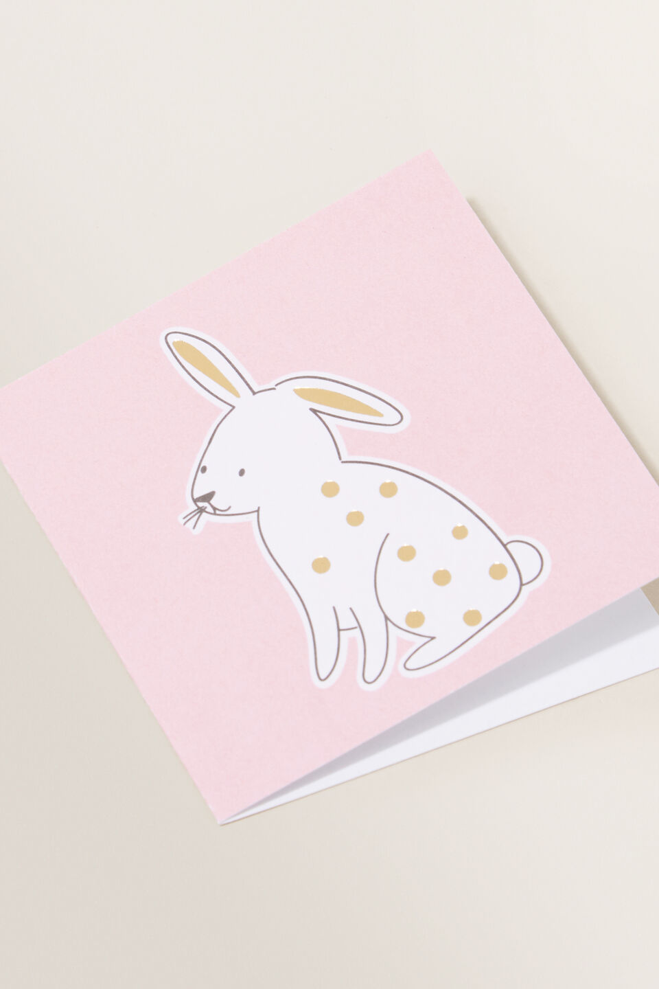 Small Spot Bunny Card  Multi