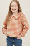 Collared Check Top  Cinnamon  hi-res