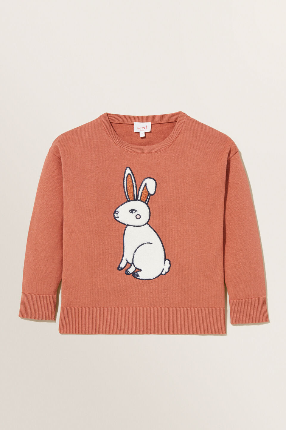 Bunny Knit Sweater  Clay