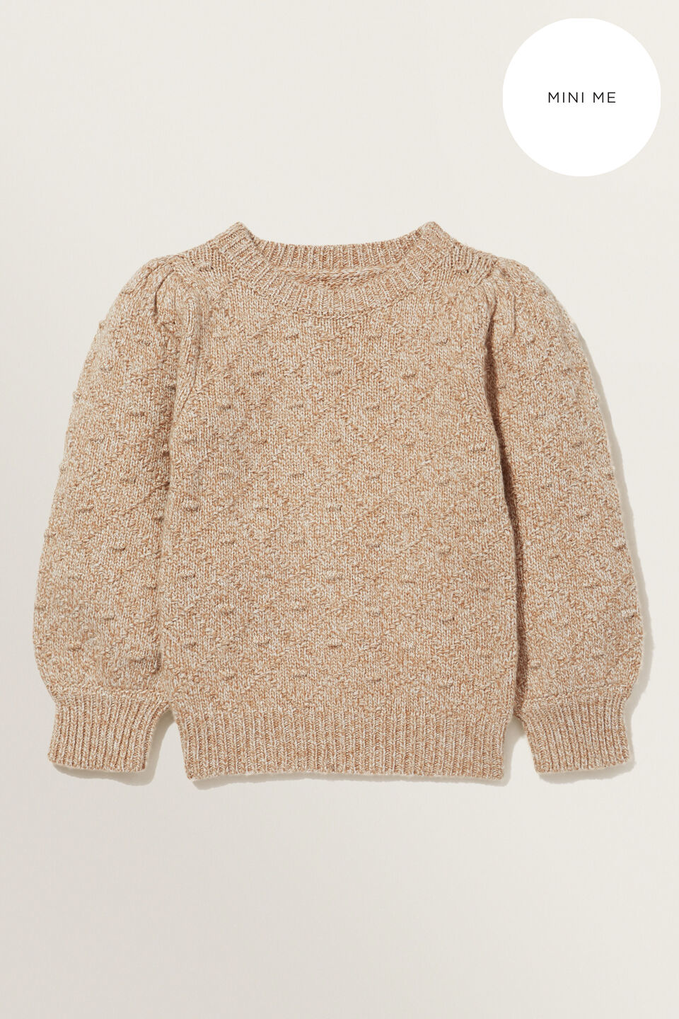 Mini Me Pom Pom Twist Sweater  Honey Vanilla Twist