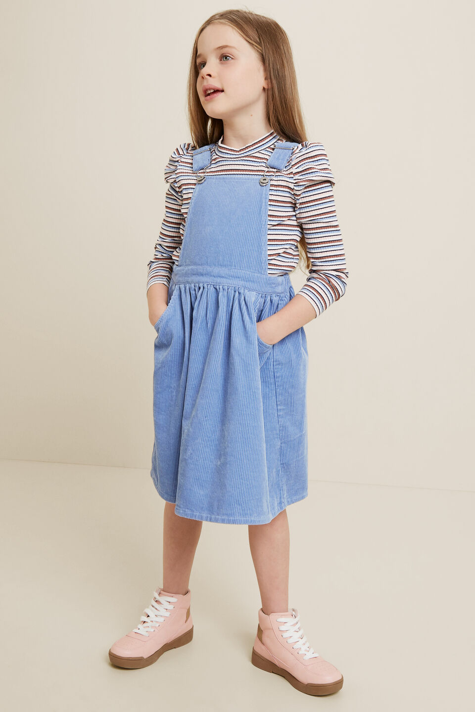 Corduroy Pinafore  Bluebell
