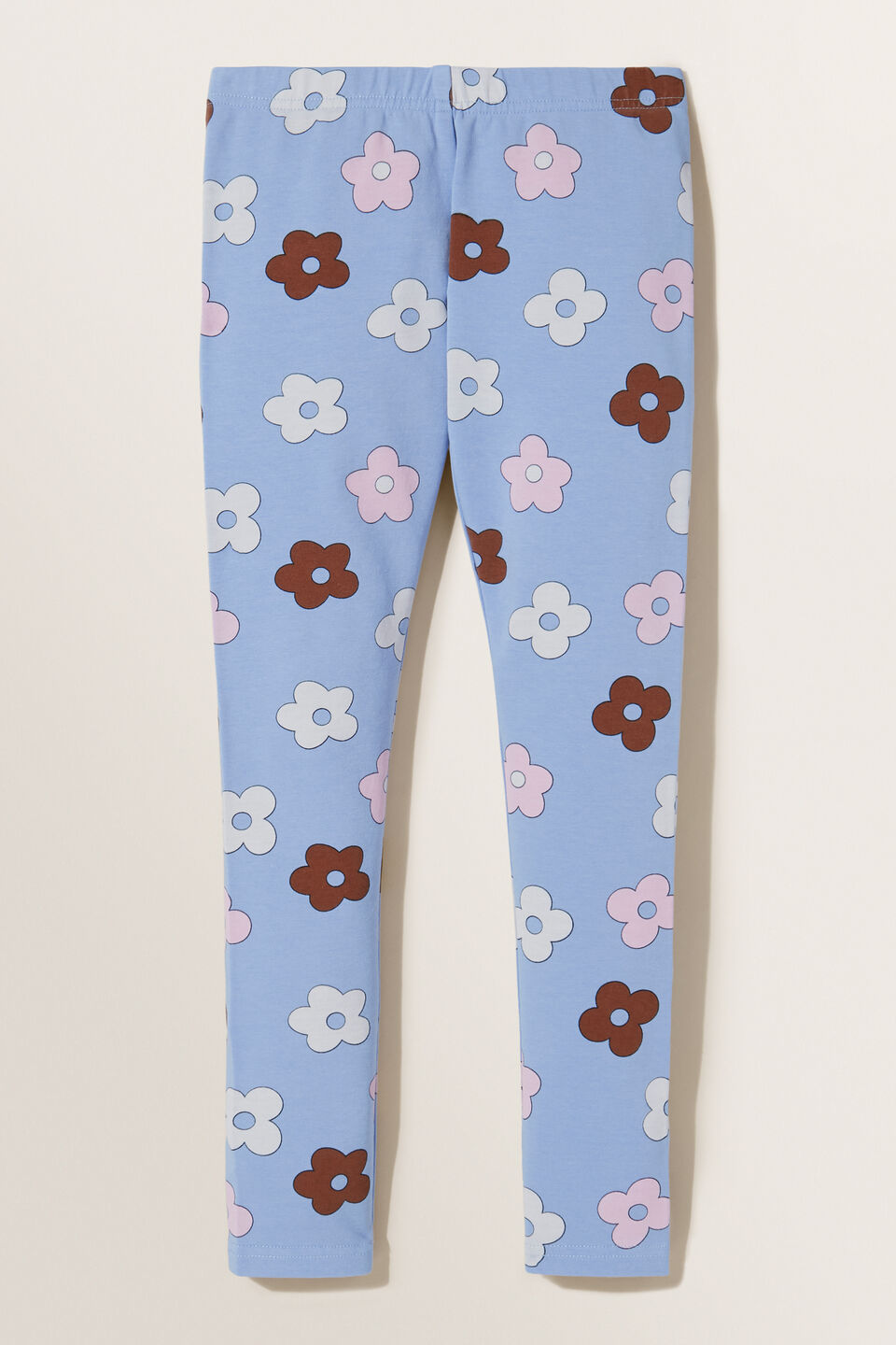 Floral Terry Leggings  Bluebell