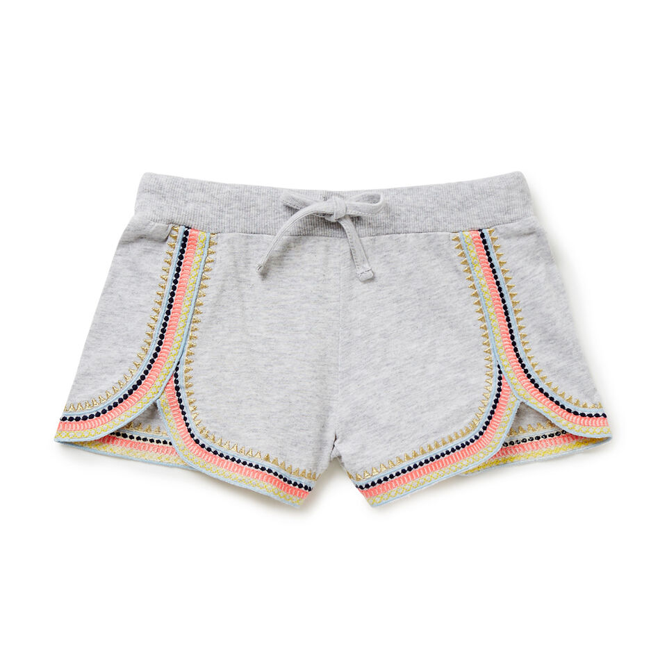 Embroidered Runner Shorts  