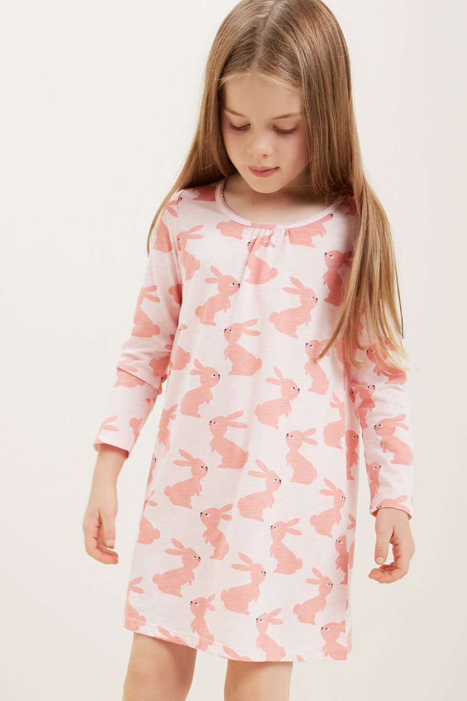 Bunny Nightie  Ice Pink Marle