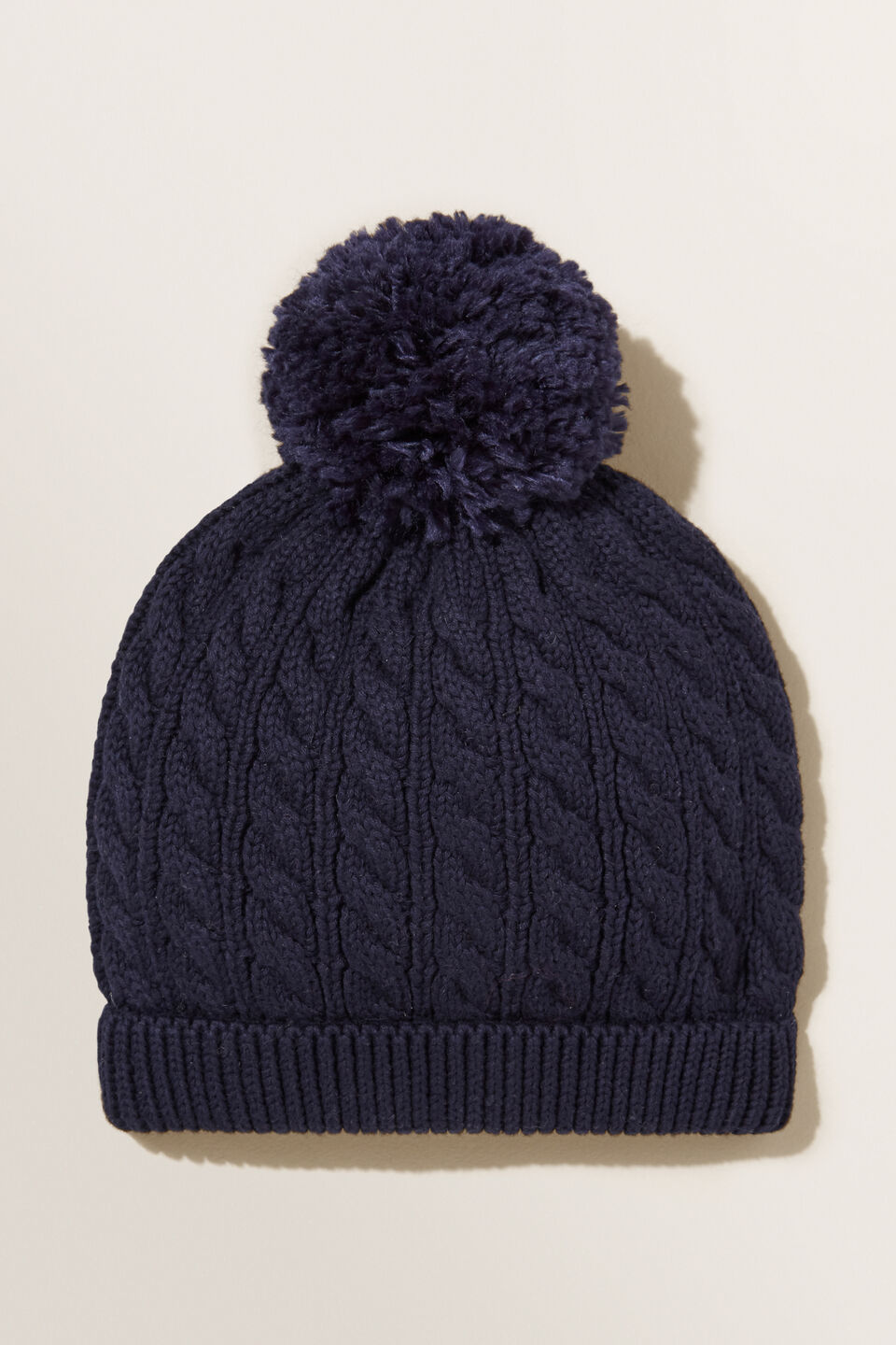 Midnight Blue Cable Knit Beanie  Midnight Blue