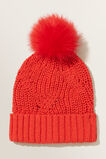 Zig Zag Knit Beanie  Scarlet Red  hi-res