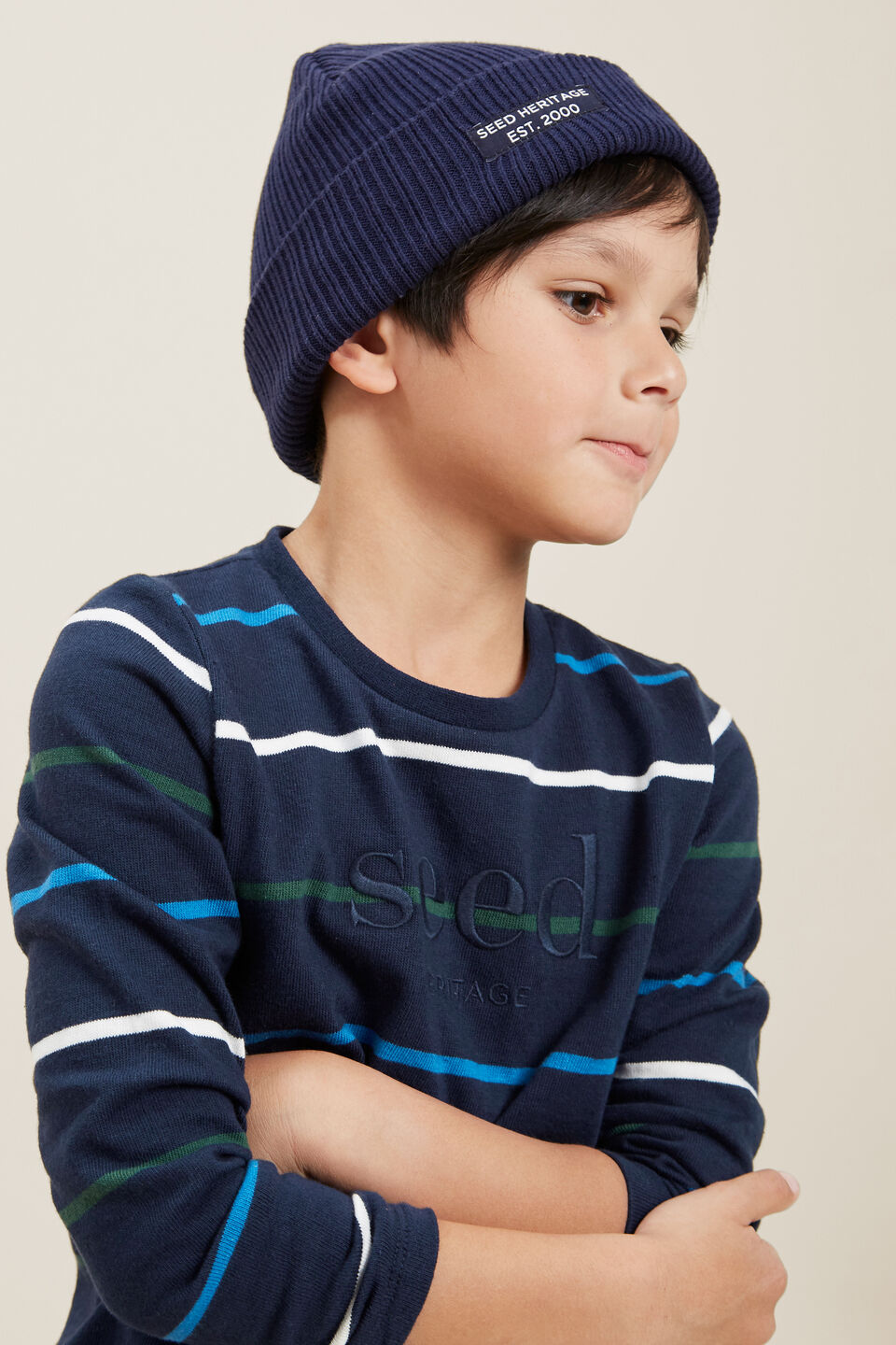 Classic Rib Beanie  Midnight Blue