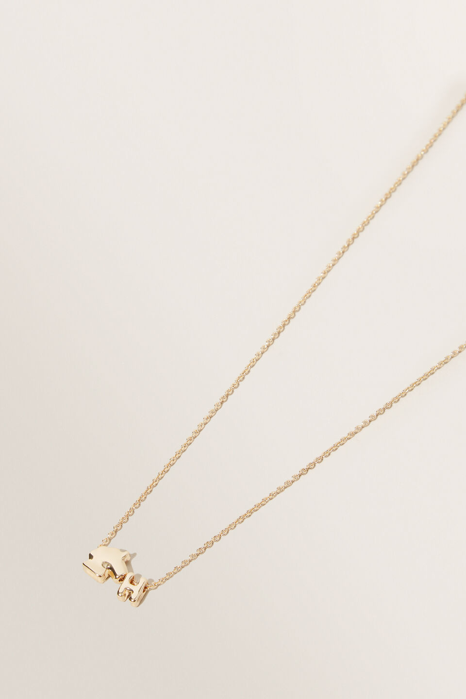 Unicorn Initial Necklace  H
