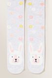 Bunny Flower Tights  Mid Grey Marle  hi-res