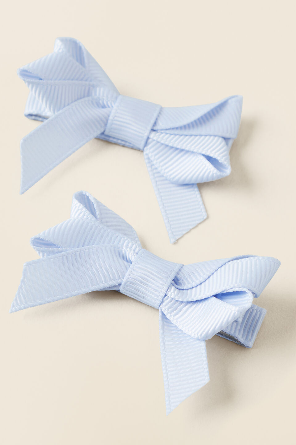 Double Bow Clips  Powder Blue