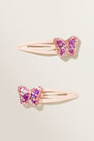 Glitter Butterfly Snap Clips  Multi  hi-res