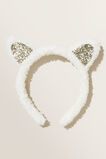 Faux Fur Ears Headband  Vintage White  hi-res