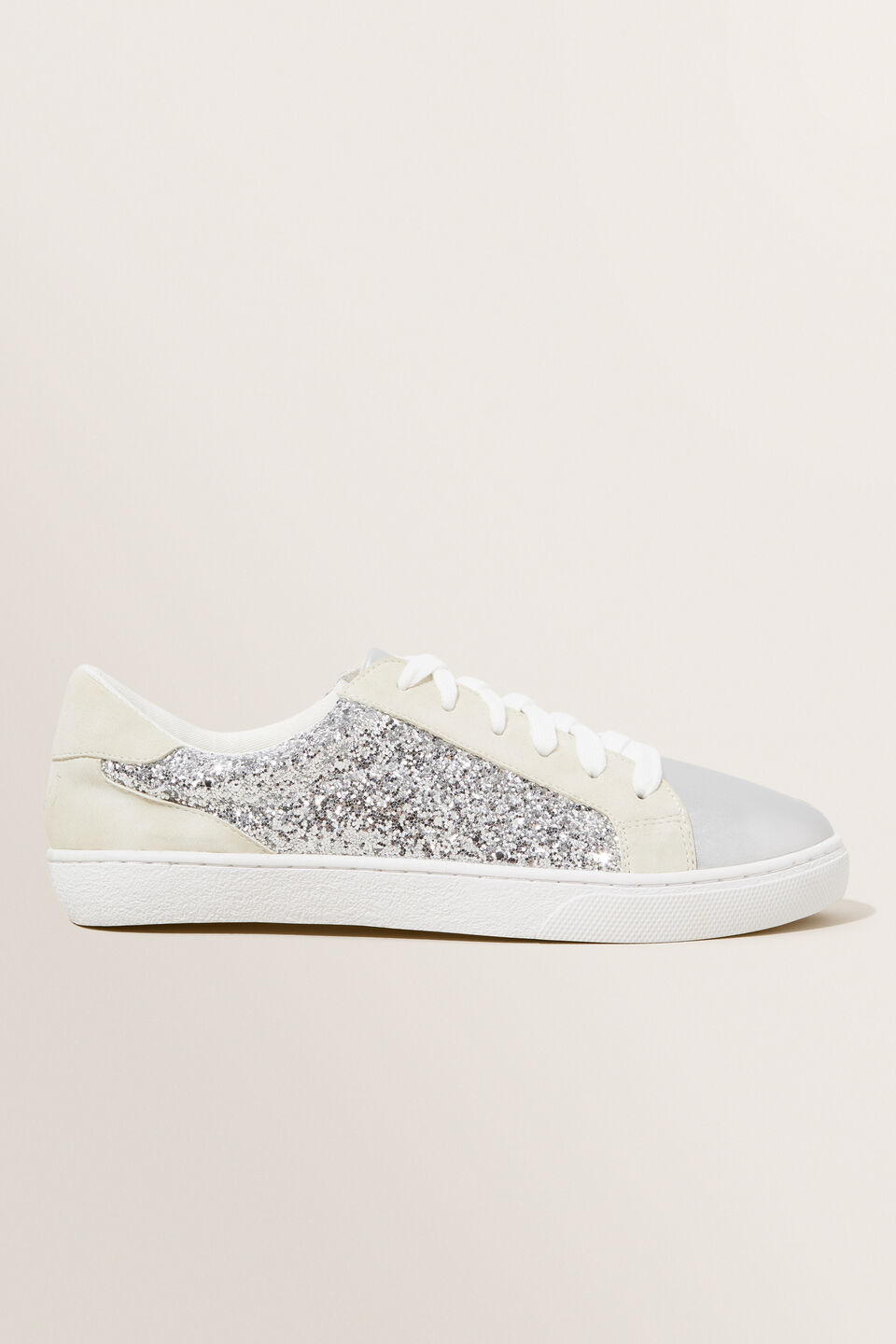 Glitter Low Top  Silver