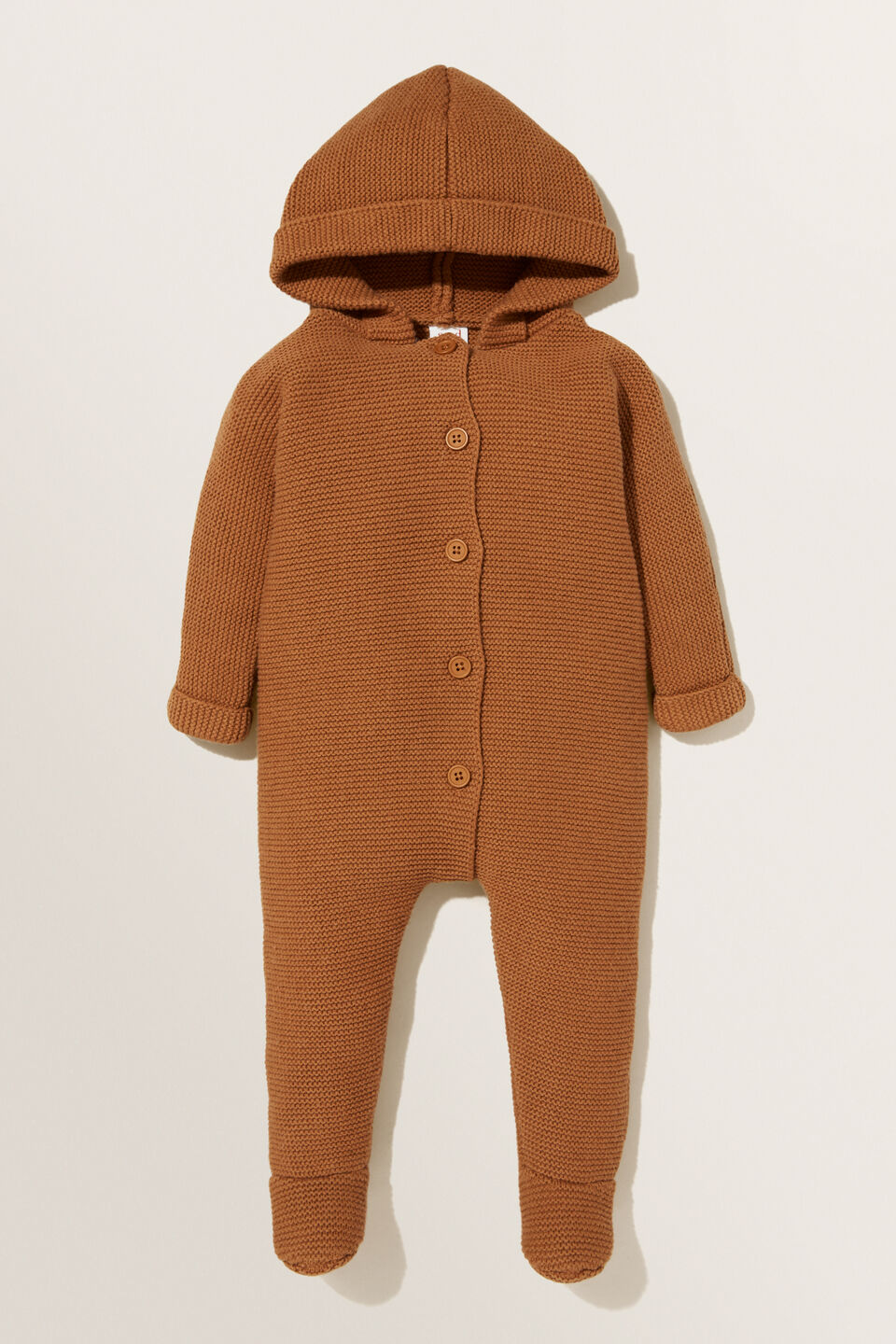Knitted Hoodie Overall  Clove
