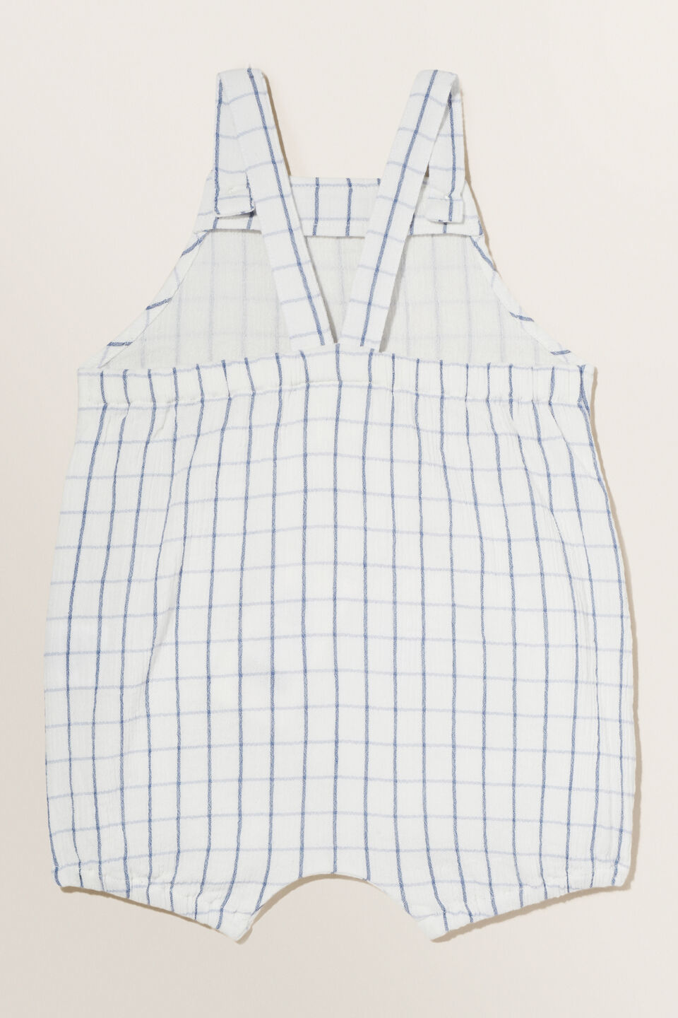 Check Overall Romper  Canvas