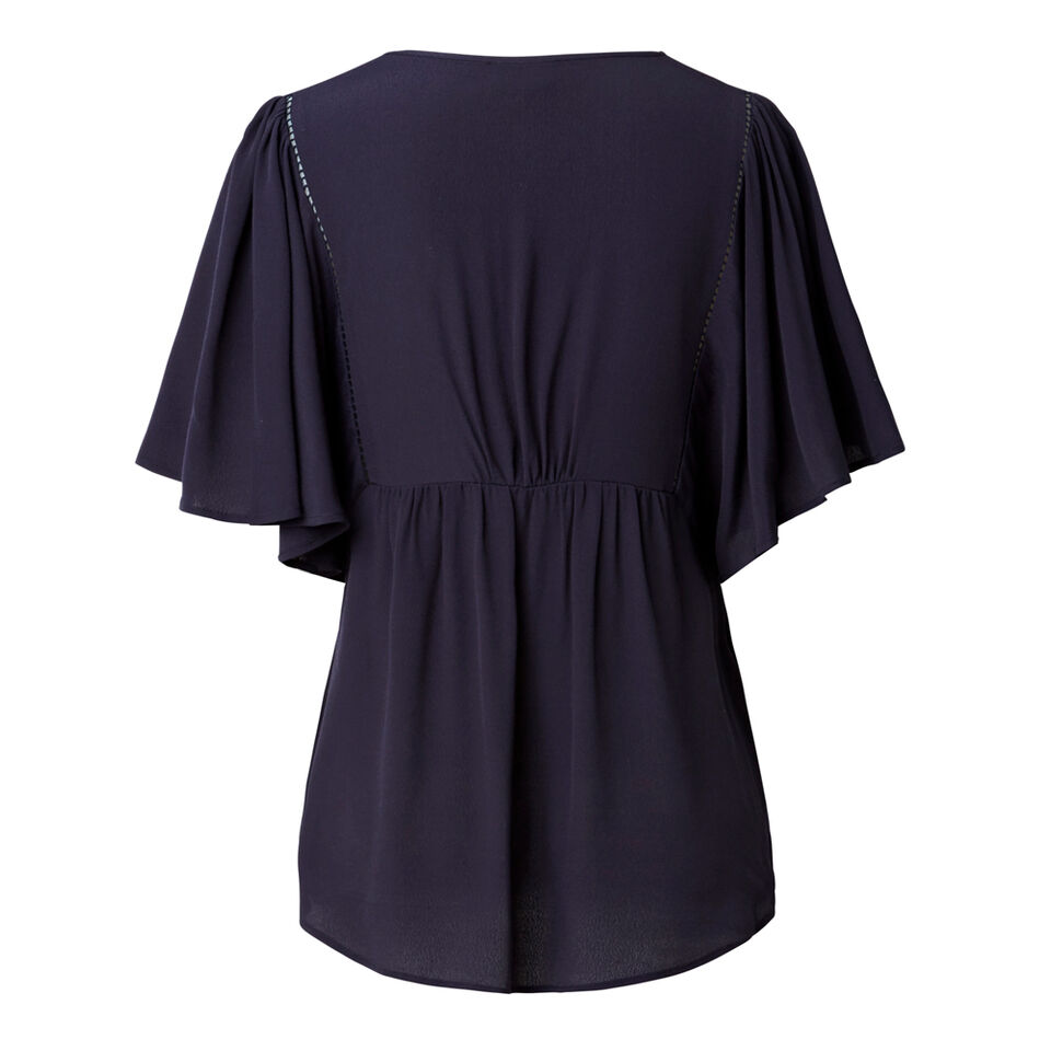 Tie Front Frill Blouse  