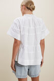 High Neck Poplin Blouse  Whisper White  hi-res