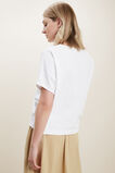 Boatneck Blouson Top  Whisper White  hi-res