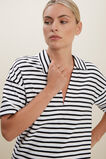 Polo Rubgy Tee  White Black Stripe  hi-res