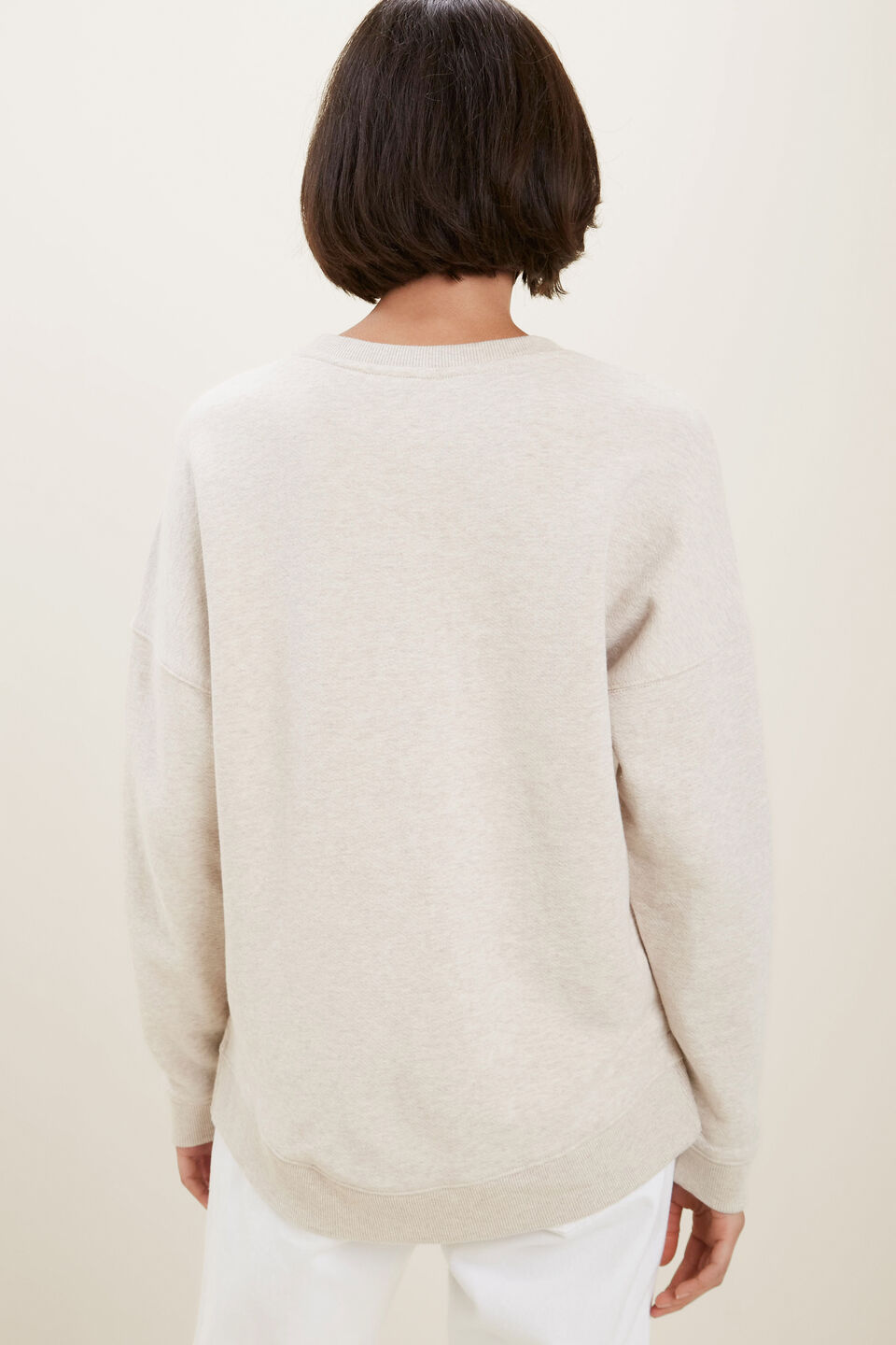 Heritage Logo Sweater  Fossil Marle