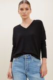 V Neck Supersoft Sweater  Black  hi-res