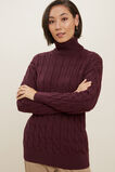 Cable Knit Sweater  Ruby Plum  hi-res