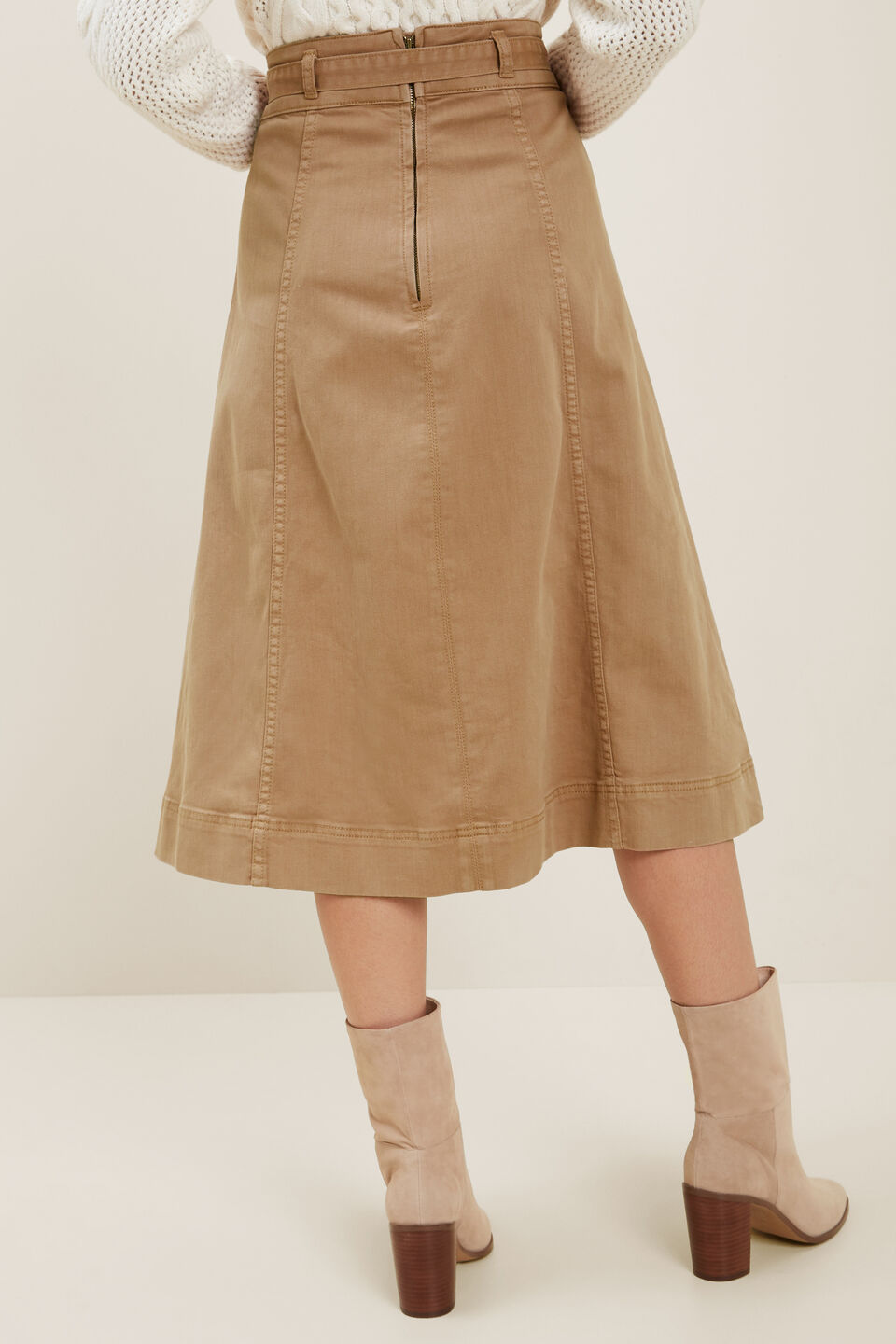 Denim Circle Skirt  Honey Dew