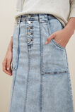 A Line Denim Midi Skirt  90s Vintage Wash  hi-res