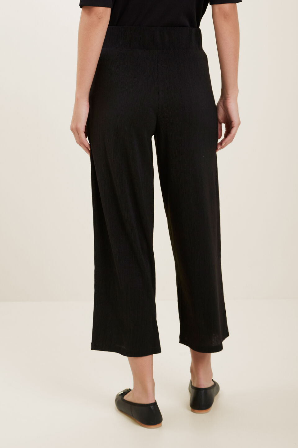 Micro Pleat Pant  Black