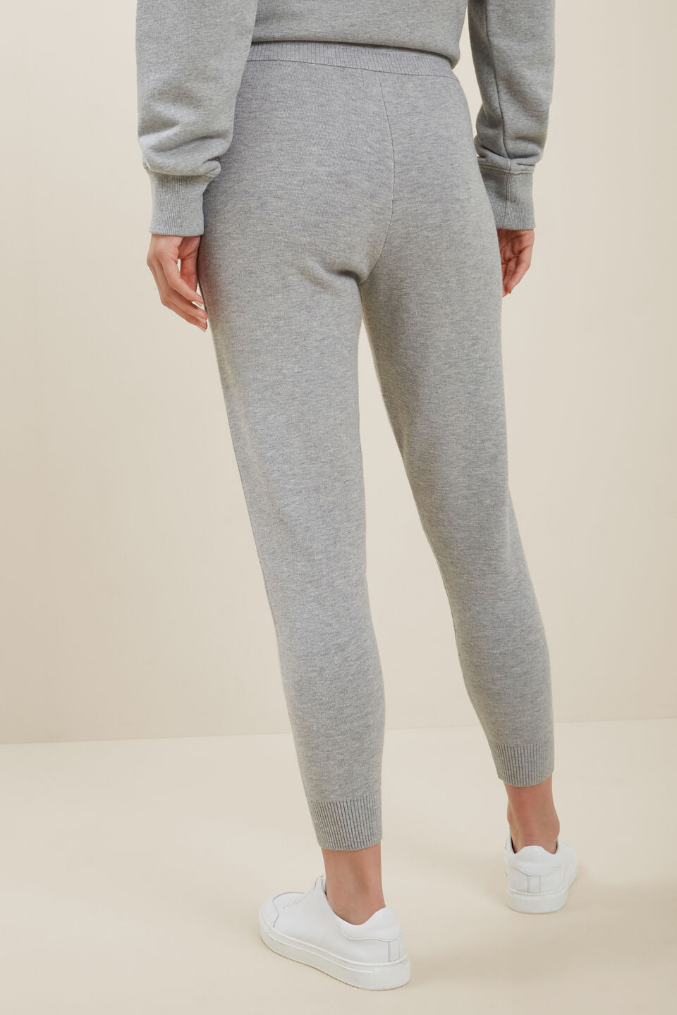 Knitted Marle Trackpants  Dim Grey Marle