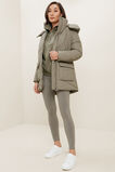 Mid Length Puffer Jacket  Olive Khaki  hi-res