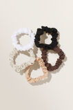 Linen Mini Scrunchies  Neutral  hi-res