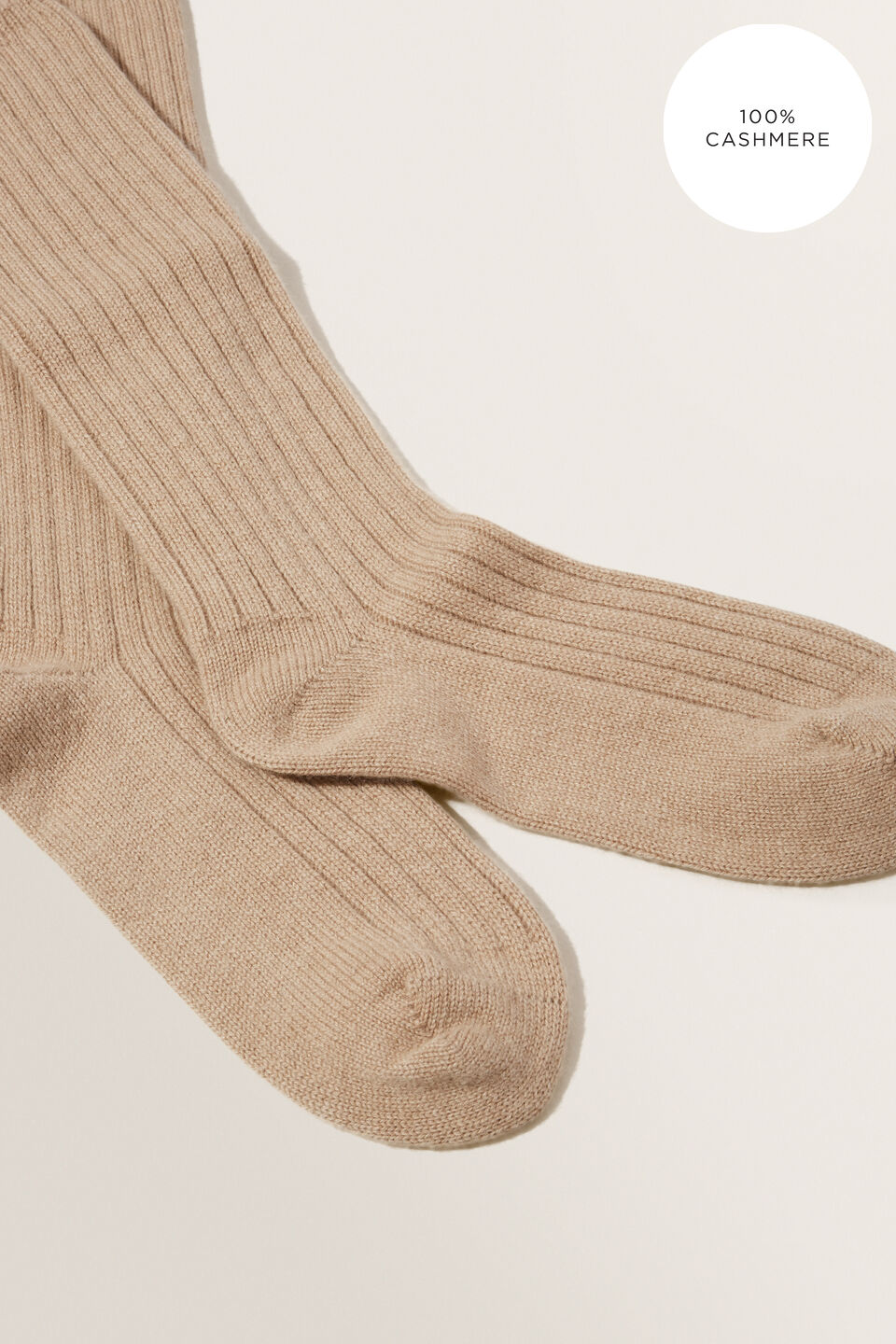 Cashmere Lounge Socks  Warm Taupe