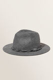 Wool Panama Hat  Dark Grey Marle  hi-res