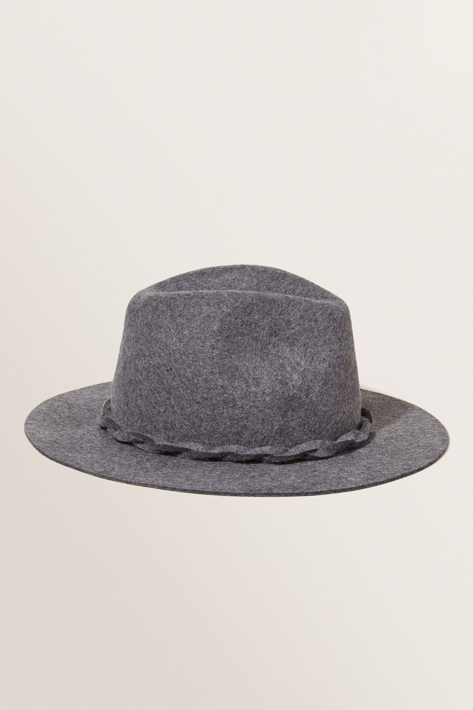 Wool Panama Hat  Dark Grey Marle