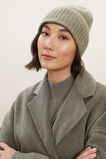 Wool Rib Beanie  Olive Khaki Marle  hi-res